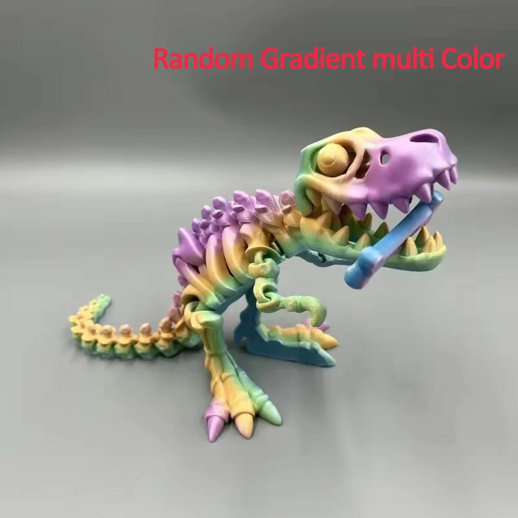 Movable Joint Toy Dinosaur Model Tyrannosaurus Rex Fossil Dragon 3D Printing Skull Decoration