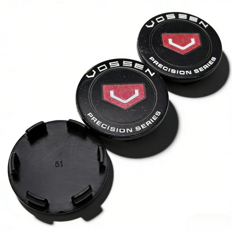4pcs VOSSEN Logo Emblem Car Wheel Center Caps O.D 51MM Clips 46MM Wheels Hub Cap Rim Hubcaps Dust Cover Replace Car Accessories