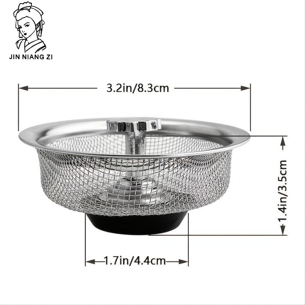1 шт. Сетчатый фильтр для раковины с пробкой Обновите кухонную раковину фильтром для воды из нержавеющей стали