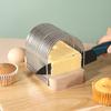 Bread Slicer with Crumb Tray Adjustable Width Stainless Steel Wood Foldable