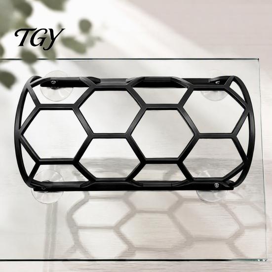 Bearded Dragon Basking Platform Reptile Honeycomb Climbing Shelf, Suction Cup Snake Tunnel Hide, Rest Terrarium Landscaping Decor for Ball