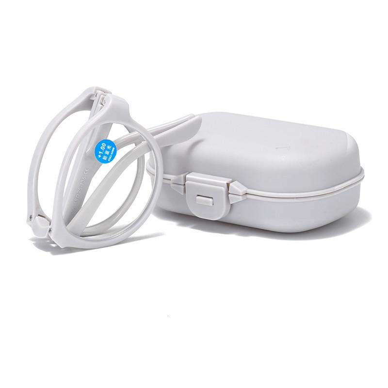 Модные складные очки для чтения для пожилых людей с линзами, блокирующими синий свет, и пружинными шарнирами, в комплекте с защитным футляром