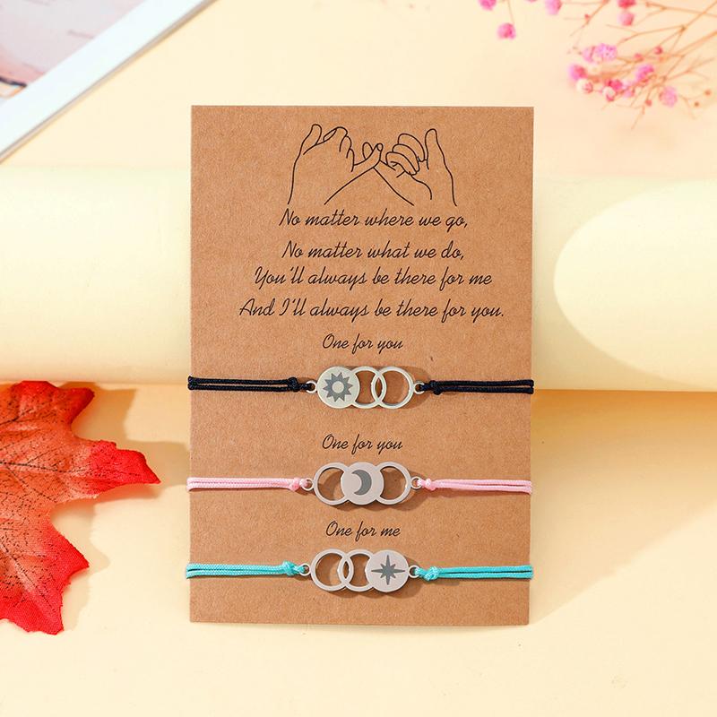 3 шт./компл. семейный подарок сестре мизинец обещание браслеты дружба отношения браслет для лучших друзей сестры семья дропшиппинг