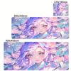 Dreamy Pink Anime Girl Mouse Pad Cute Cartoon Mousepad XL Desk Mat Non Slip Rubber Base Soft Fabric Game Room Desk Mouse Pad