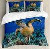Морская Черепаха Акула Удобный Пуховый Пододеяльник Наволочка Постельный Комплект Детская Спальня Декорация Домашний Текстиль