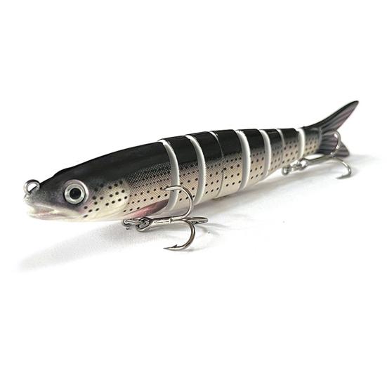 13.5CM/19G Multi-Jointed Fishing Lure with Hooks Slow Sinking 8-Section Swimbait Bionic Hard Artificial Bait Freshwater Saltwater Fishing Accessories