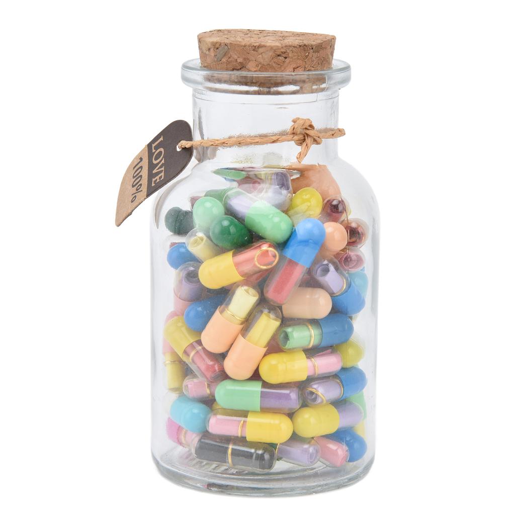 100pcs Pills Letters Message In A Bottle Love Letter Message for Couples Lovers Family Friends