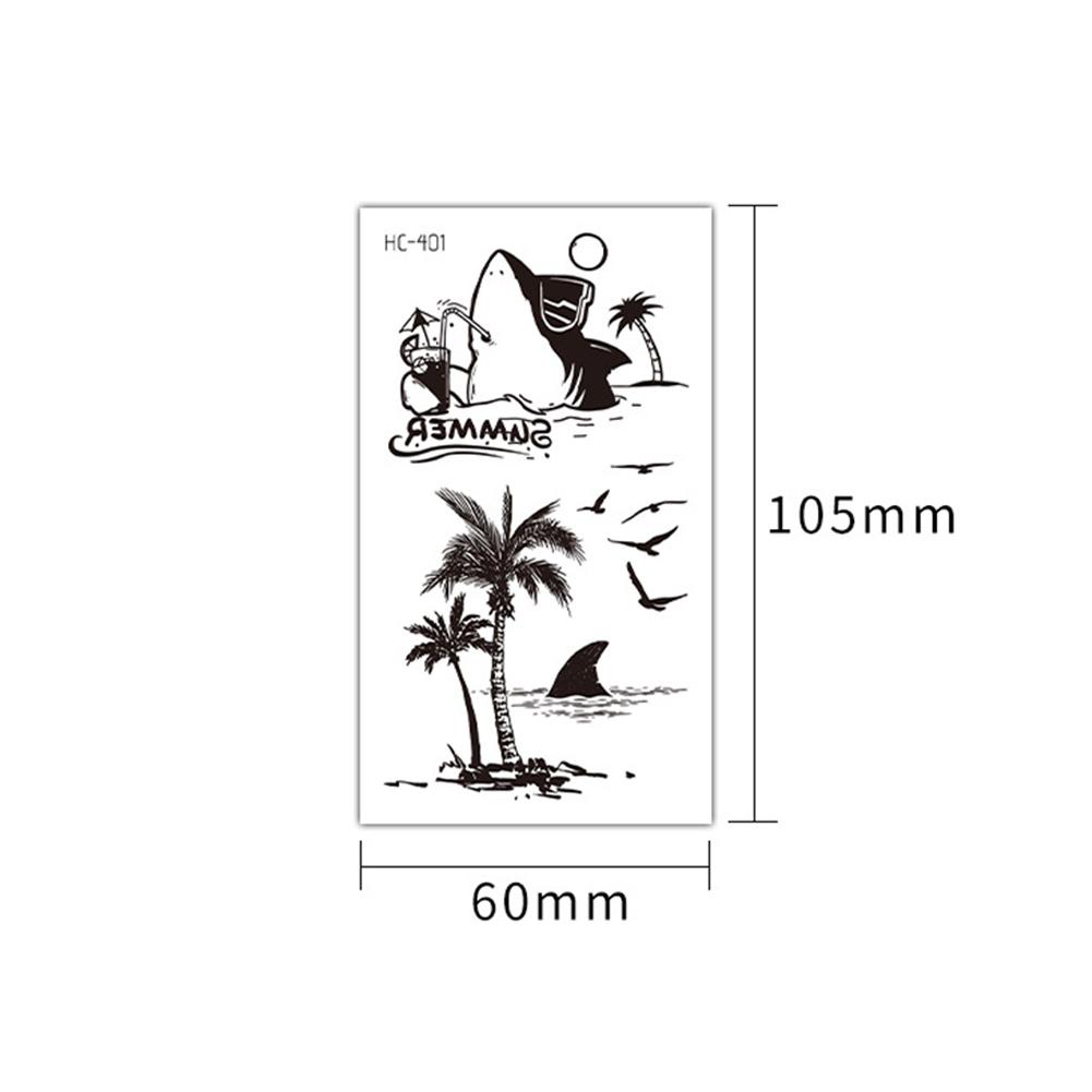 Простые черные маленькие свежие татуировки наклейки водонепроницаемые долговечные татуировки наклейки рука нога грудь боди-арт татуировки наклейки