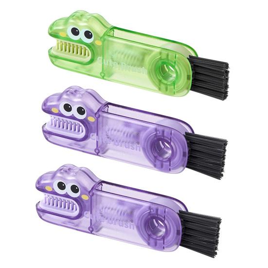 2/3 шт. 3 в 1 Щетки для чистки Мультяшный дизайн Пищевой Нескользящая ручка Щетка для зазоров Портативная Длинная щетина Очиститель для бутылок