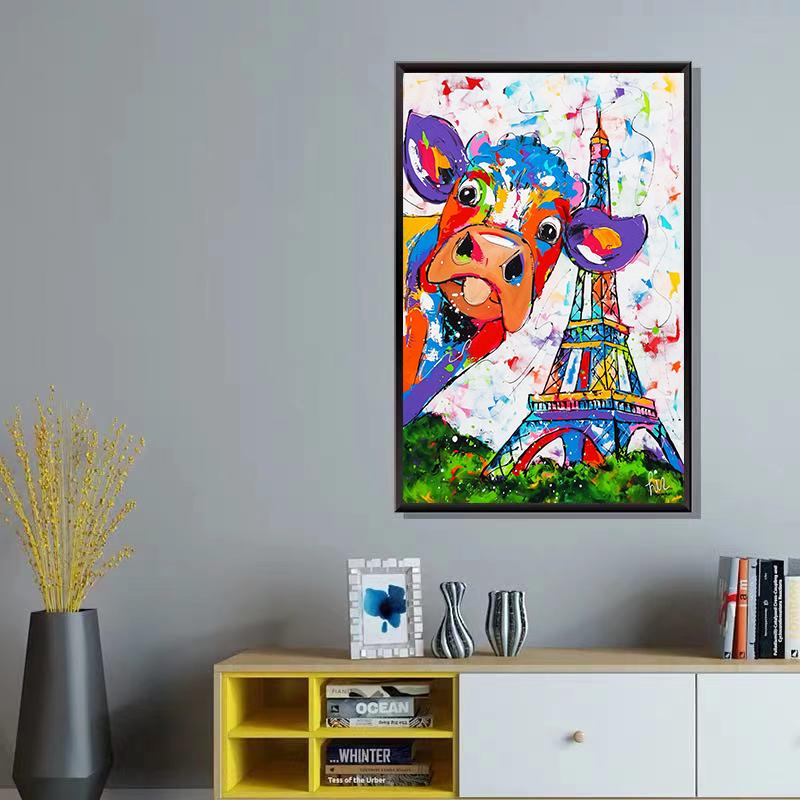 Nordic Minimalist Color Картина маслом Плакат Вертикальная стена Проход Коридор Входная дверь Подвесная картина Фон Стена Дом Без Рамы