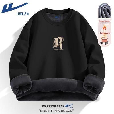 Warrior Модный свитшот с круглым вырезом и буквенным принтом