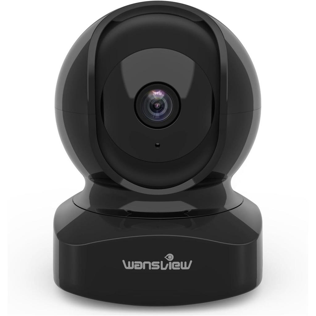 Сетевая камера Wansview Q5 2K 3 мегапикселя, радионяня, черная, подключение по Wi-Fi 2,4 ГГц, для внутренней безопасности
