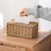 Handmade Imitation Rattan Tissue Case Decoration Tissue Paper Container  Living Room