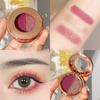 Fine Flash Double Color Eyeshadow Pearlescent Pumpkin Matte Glitter Earth Color Eyeshadow Plate Makeup Beauty Makeup