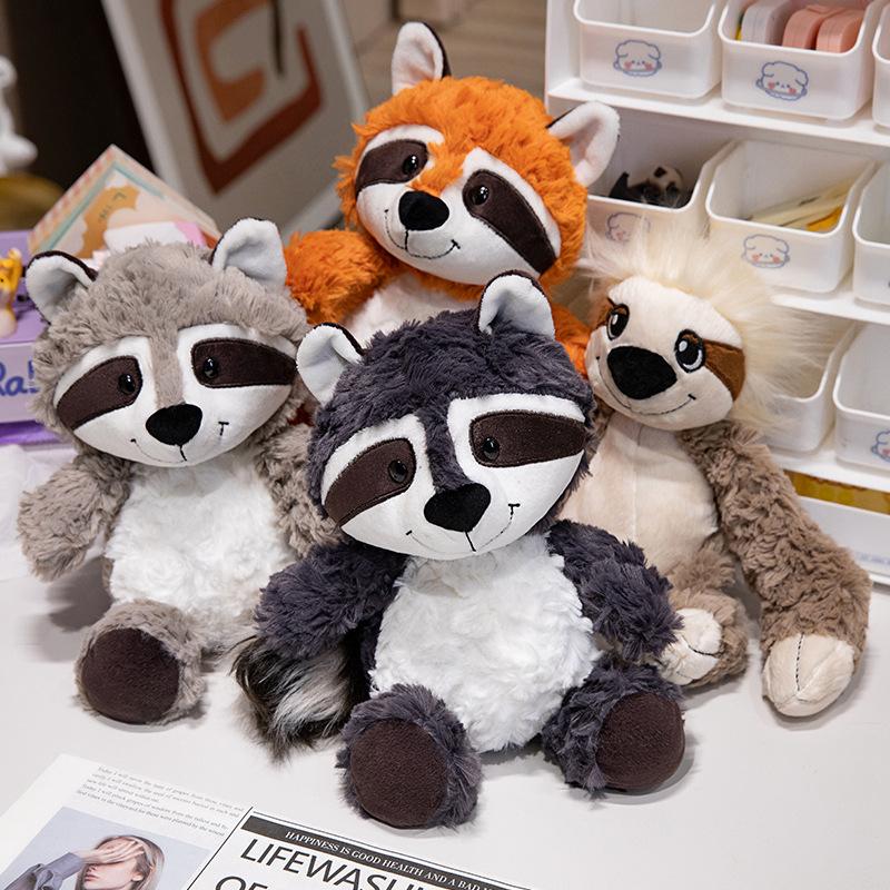 Kawaii Raccoon Plush Toy Lovely Raccoon Cute Soft Stuffed Animal Doll Pillow Sleep Toy For Girl Children Kids Baby Birthday Gift