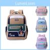 Adorable Nylon School Backpack For Kids With Cartoon Design And Large Capacity