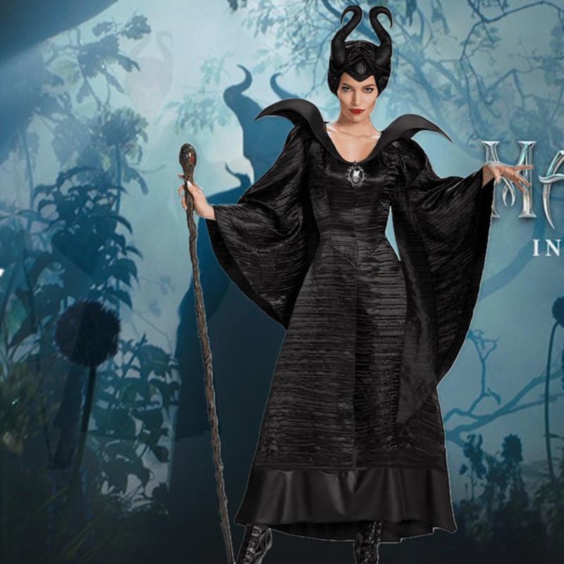 Maleficent Adult Evil Queen Cosplay Costume Outfit Ladies Noble Fancy Dress
