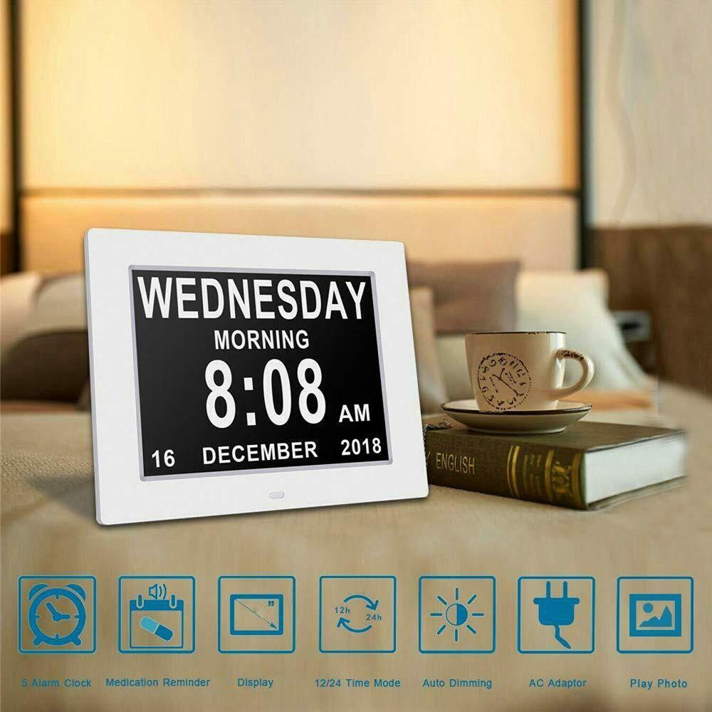 Large Letter LCD Screen Dementia Large Table Digital Clock Home Decor Alarm Clock Calendar