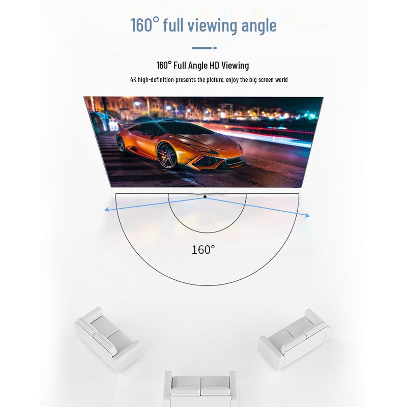 Photon Curtain High-Gain Wide-Angle Anti-Light Projection Screen for Indoors/Outdoors