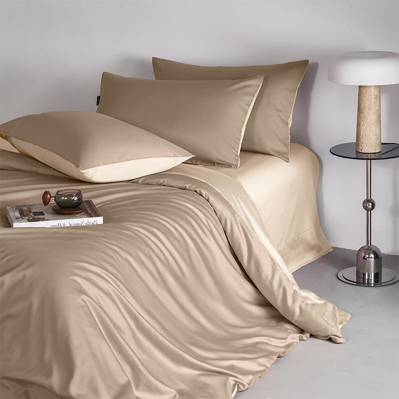 Four-Piece Premium Xinjiang Long-Staple Cotton Bed Set: 100% Pure Cotton Duvet Cover, Sheet, and Fitted Sheet - Nantong Home Textiles