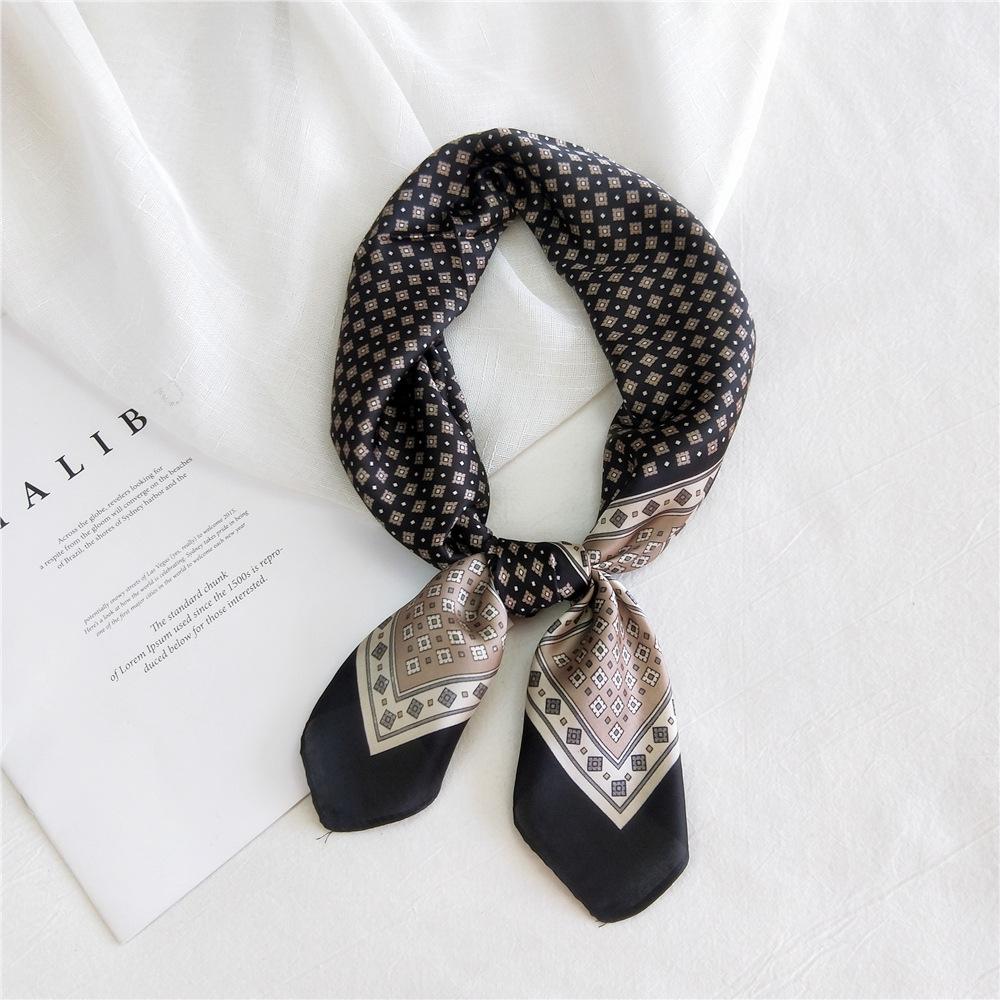 Fashion Decoration Scarf Hairband Tie Hair 70 Small Square Scarf Silk Scarf Women'S Spring And Autumn Versatile Small Scarf Professional Scarf