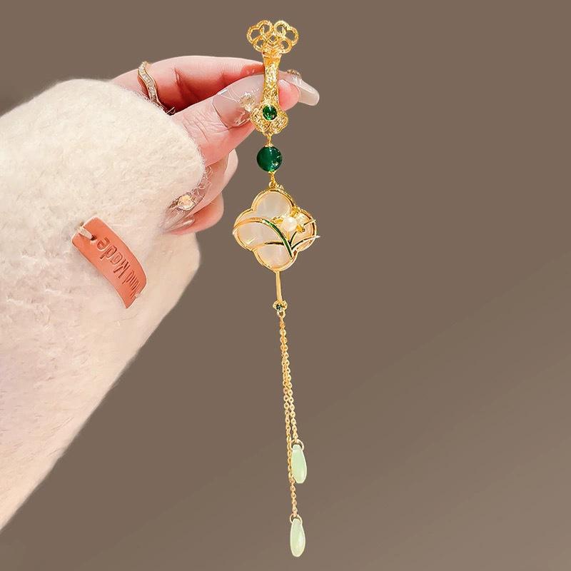 Женский китайский стиль Cheongsam Qipao лацкан подвеска кисточка кулон винтажная брошь элегантный стиль ханьфу аксессуары