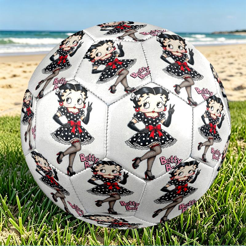Sexy Doll Print Size 5 Soccer Ball, PU Wear Resistant Football for Match Training and Daily Practice, Birthday Gift for Soccer Fans