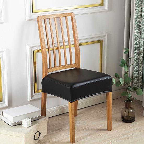 Эластичный чехол для сиденья из искусственной кожи, противоскользящий, водонепроницаемый, маслостойкий, теплоизоляционный, однотонный, устойчивый к царапинам