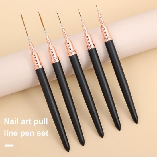 5 шт. ручки для дизайна ногтей, прочный, длительный срок службы, нежный дизайн, кисть для рисования тонких линий для красивого дизайна ногтей