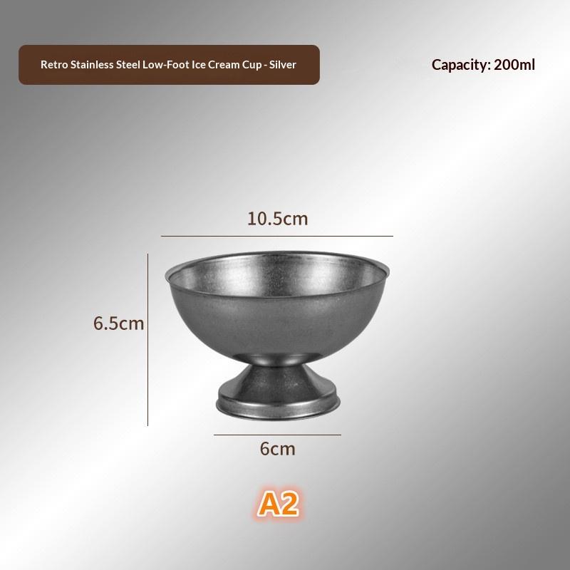 Multipurpose Stainless Steel Goblet for Serving Ice Cream and Fruit Desserts