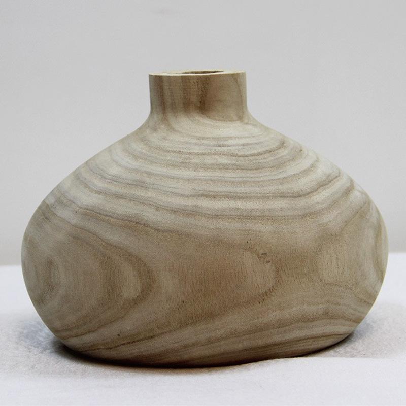 1 шт., цельный деревянный цветочный горшок, настольное украшение, гостиная, маленькая ваза, творческая композиция, ваза, украшение для дома