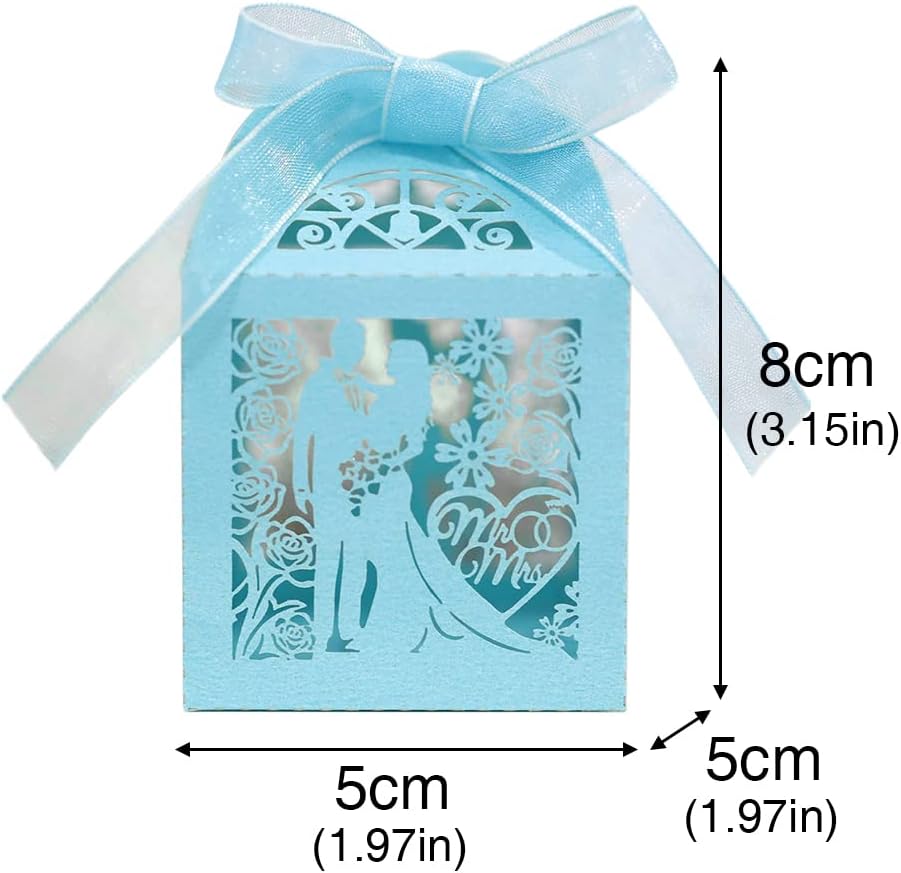 Свадебные коробки для конфет Свадебные подарочные коробки для конфет Свадебные сувениры для вечеринок Украшения Лазерная резка Роскошный резной кружевной узор Для сувениров для вечеринок