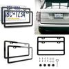License Plate Frames 2 Pack Obstruction-Free Holder Rustproof Stainless Steel Front Mounting Kit Car Accessory