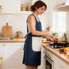 Фартук для выпечки с перекрестной спинкой, хлопковый кухонный фартук в японском стиле с двумя карманами, регулируемыми лямками, для готовки, садоводства
