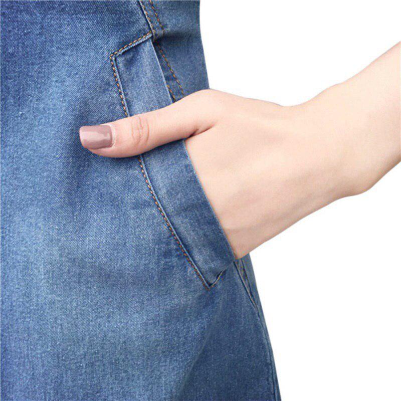 Женское джинсовое платье больших размеров на весну и лето, повседневная элегантная ковбойская длинная джинсовая юбка