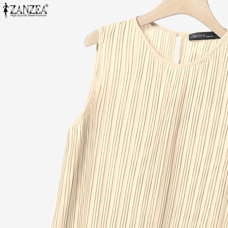ZANZEA Женские безрукавки, топы и длинные юбки, летние комплекты из двух частей
