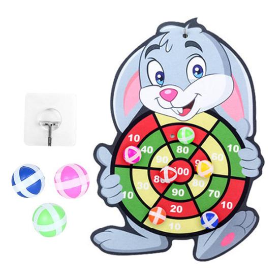 Animal Dart Board for Kids Safe Sticky Ball Indoor Outdoor Fun Coordination Concentration Game Family Party Toy Gift