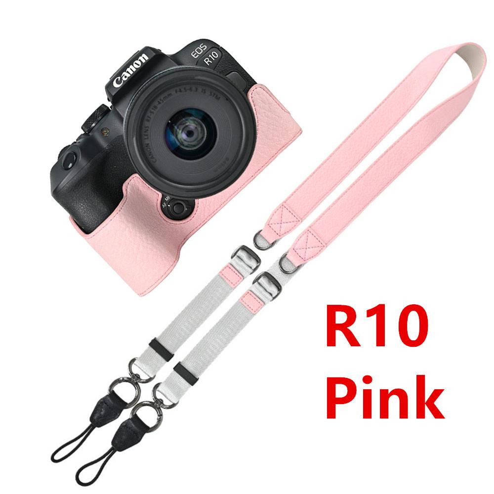 Получехол для камеры из ПУ кожи личи для Canon EOS R50V R50 R100 R8 R10 R5 R5II R6 R6II 200D 200DII SX70HS, чехол с плечевым ремнем