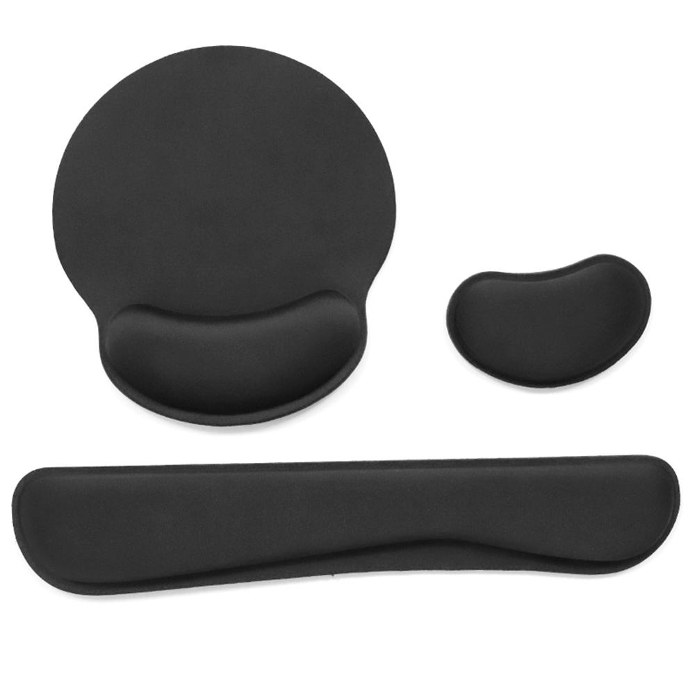 Ergonomic Memory Foam Keyboard Wrist Rest Mouse Wrist Rest Mouse Pad Set with Lycra Fabric
