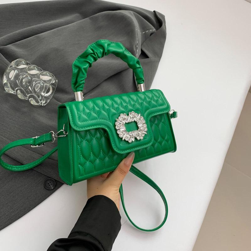 Женская сумка, сумка-мессенджер через плечо с текстурой в иностранном стиле, модная и повседневная маленькая квадратная сумка 2024 года, новая летняя простая сумка