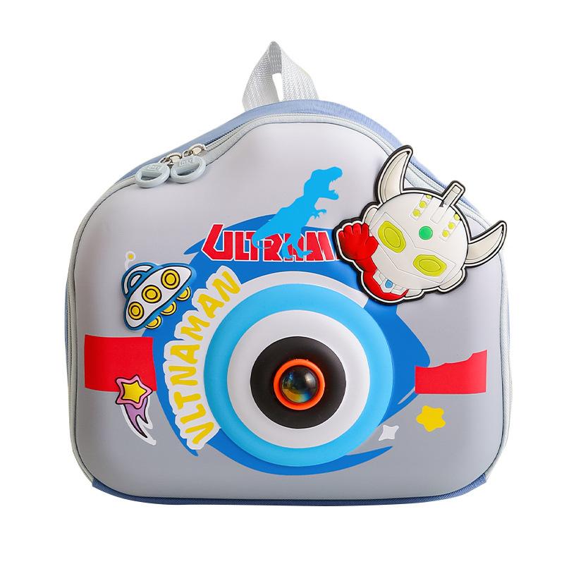 Kindergarten Baby Schoolbag Cartoon Animation Three-Dimensional Eggshell Boys And Girls Backpack Camera Modeling Children'S Backpack