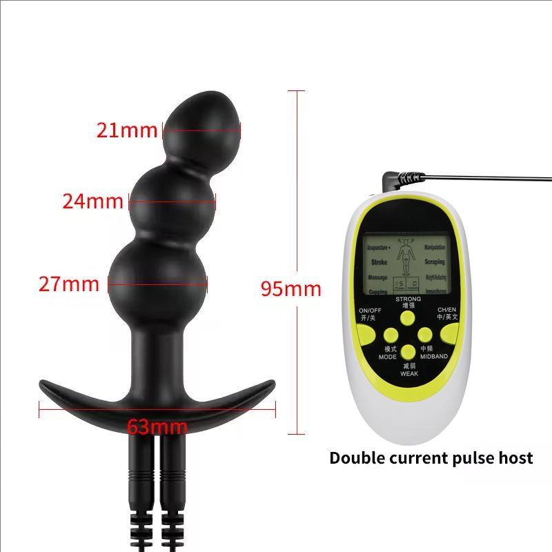 Вибратор с электрошоком Женский силиконовый анальный плаг Беспроводной пульт Мужской массаж простаты Товары для взрослых Анальная мастурбация Секс-игрушка