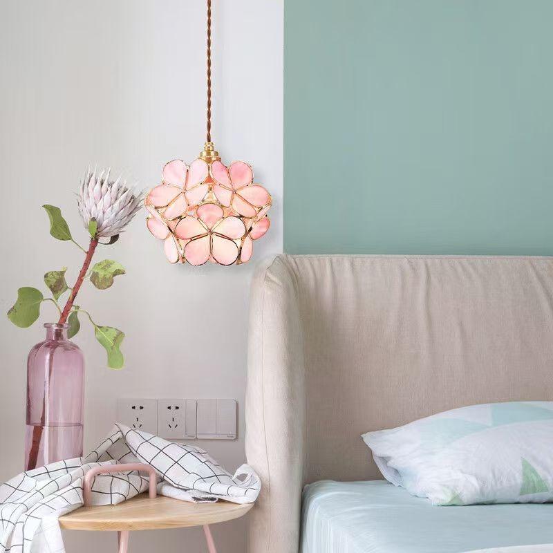Стеклянные подвесные светильники Светодиодный потолочный светильник Домашний декор Люстра Подвесной цветочный фонарь Подвесные люстры Светильник кухонный остров