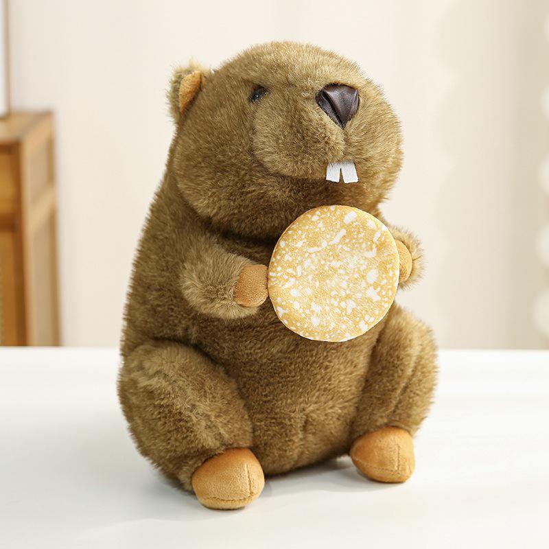 Screaming Marmot Plush Toy: Cute Mouse Pillow Doll for Girls' Birthday Gift Ornament