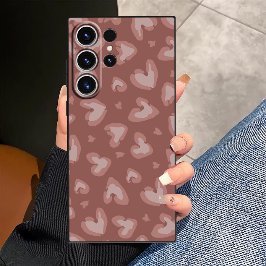 Чехол для телефона Funda для Samsung Galaxy S25 S10 S9 S21 FE S20 Ultra S26 S23 S24 Plus Note 20 8 9 10 Леопардовый принт