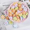 DIY Cartoon Smiling Face Small Flower Stickers Hairpin Material Shell Stickers Cream Gel Mobile Phone Refrigerator Stickers Cute Holeless 10pcs