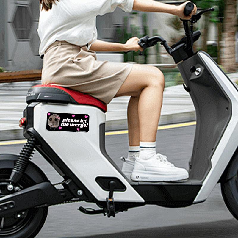 Наклейка «Грустный хомяк вождения», 3 шт., наклейка на бампер, милая наклейка для водителя, забавная наклейка на автомобиль, забавный хомяк, большие глаза, наклейка для