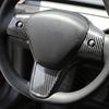 Carbon Fiber Car Steering Wheel Buttons Panel Sticker Trim Cover for Tesla Model 3 2016-2025 Model Y 2019-2025 Accessories