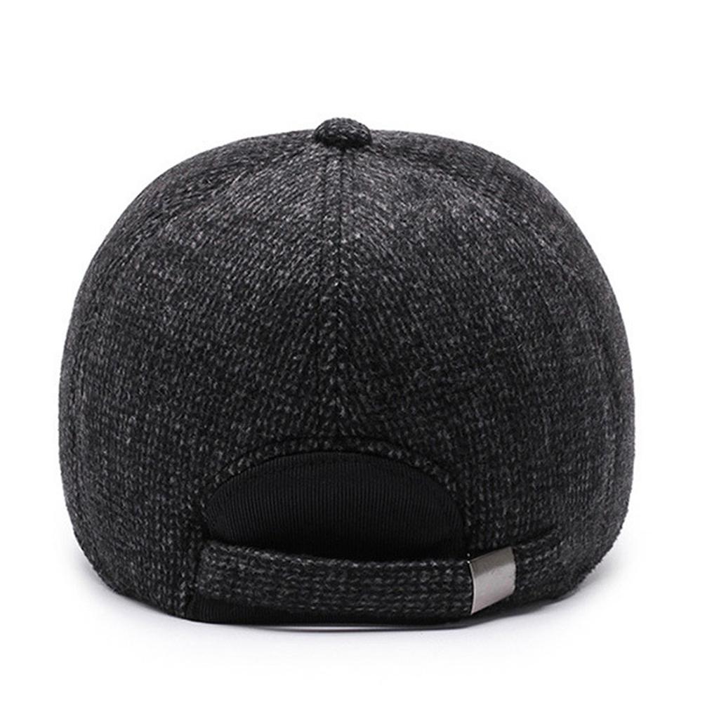 Осенне-зимняя шапка, мужская шерстяная бейсболка, уличная ушная кепка
