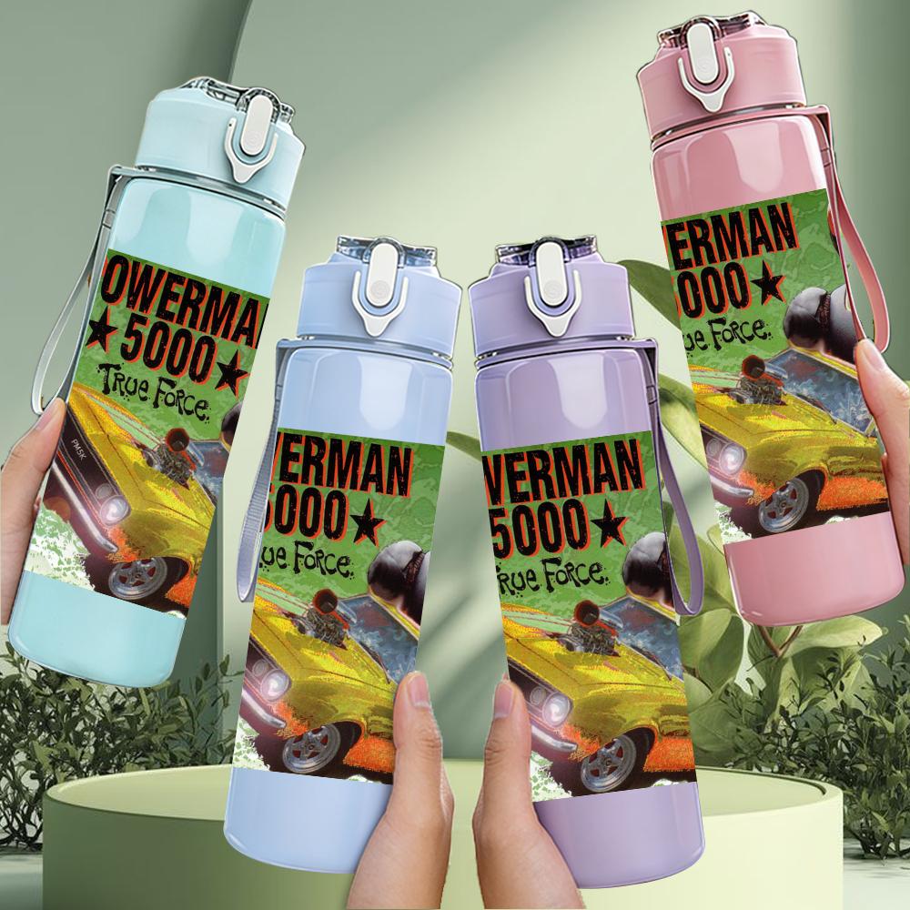 1PC Retro Colorful Skateboard Collage Print 750ml Portable Sports Water Bottle Leakproof Gym Outdoor Travel Drink Cup
